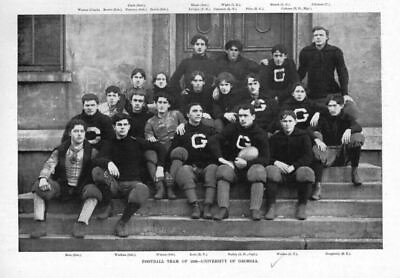 #ad FOOTBALL UNIVERSITY OF GEORGIA FOOTBALL TEAM MEMBERS 1896 SOUTHERN ASSOCIATION $85.00