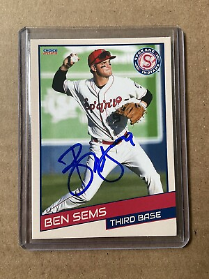 #ad 2023 Spokane Indians Ben Sems Signed Team Card Autographed Auto Rockies $12.99