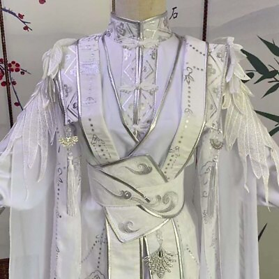 #ad Oversize Womenamp;Men Carnival Cosplay Costume White Outfit Chinese Hanfu Dress $290.15