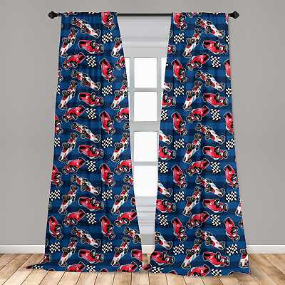 #ad Cars Microfiber Curtains 2 Panel Set for Living Room Bedroom in 3 Sizes $25.99