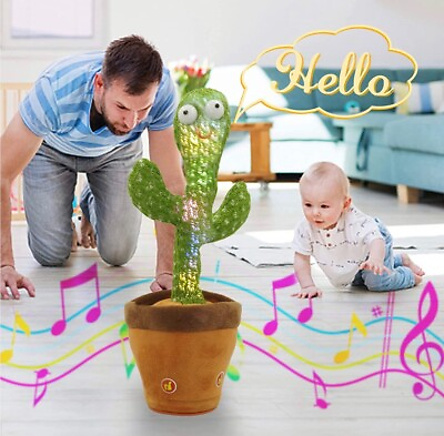 #ad #ad Dancing Talking Cactus mimicking Toys For Baby Boys and girls singing recording $15.98