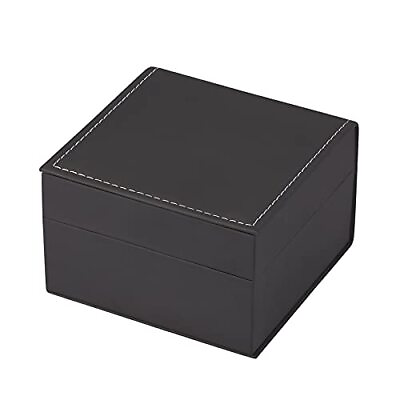 #ad Luxury Black Single Watch Gift Box with Pillow PU Leather Wristwatch Display $11.64