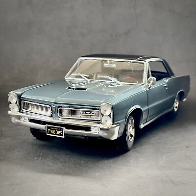 #ad 1965 Pontiac GTO Special Edition Diecast Boxed 1:18 Model Car Blue $43.99
