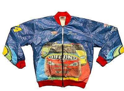 #ad Vintage Dupont Tyvek Racicng Nascar Jeff Gordon All Over Print Jacket L NWOT $74.99