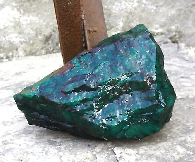 #ad 30300 Ct Free Shipping Certified Natural Green Emerald Big Gemstone Rough SMW $660.54