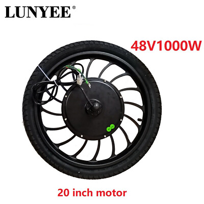 #ad 20 inch 1000w Front Drive Rear Wheel Drive Skateboard Wheel Hub Motor Wheel 48V $392.05