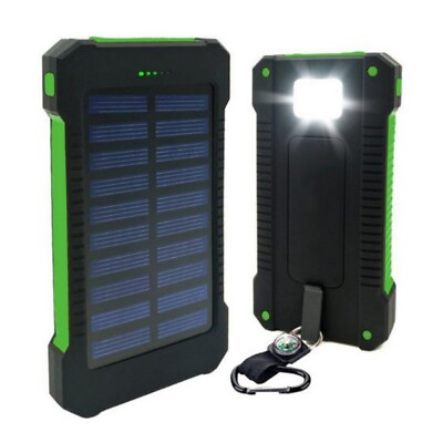 #ad 8000mAh Solar Power Bank External Battery Portable Dual USB Cell Phone Charger $12.93