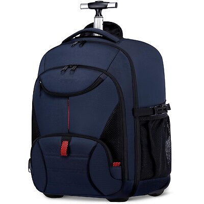 #ad Rolling Backpack18 inch Laptop Backpack with Wheels for Adults （Blue） $94.34