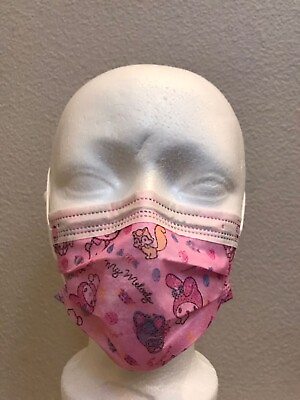 #ad KIDS 50 PC Disposable Face Mask 3 Ply Non Medical Ear loop Mouth Cover Pink $9.98