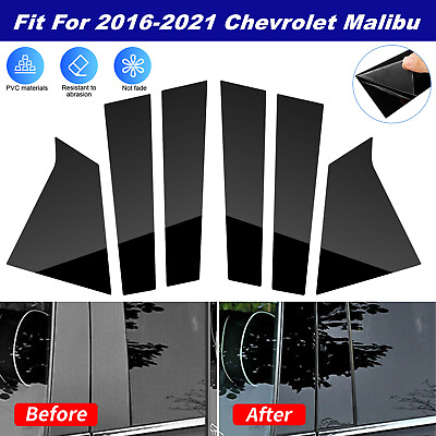 #ad #ad For 2016 2021 Chevrolet Malibu Door Trim Pillar Posts Black Cover Decorations $10.98