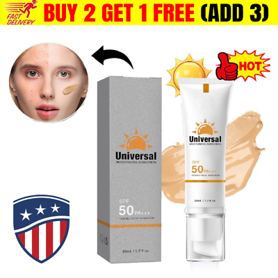 #ad Universal Tinted Sunscreen for Face Spf 50 Face Moisturizer Protector Solar US $8.59