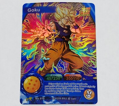#ad Goku Dragon Ball Super Trading Card UR No. 013 Rainbow Holo Foil Tc5 $4.50