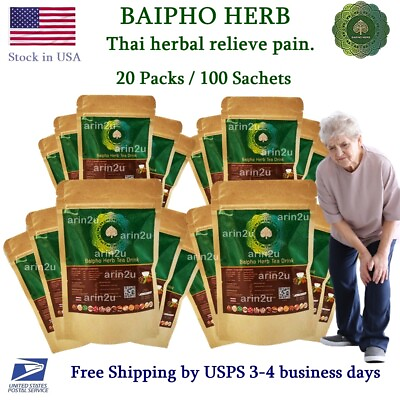 #ad 100 Sachet Herbal Tea Thai Natural Organic Tea Healthy Relief Pains Muscle Relie $107.98