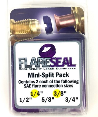 #ad Flare Seal Ductless Mini Split AC stop flare leaks gasket FlareSeal DIY MSP 0406 $16.95