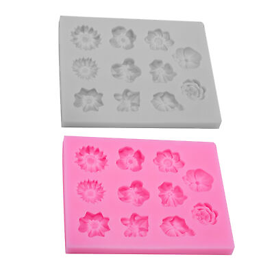 #ad Small Flowers Silicone Mold Fondant Chocolate Candy Cookie Baking Mould $9.19