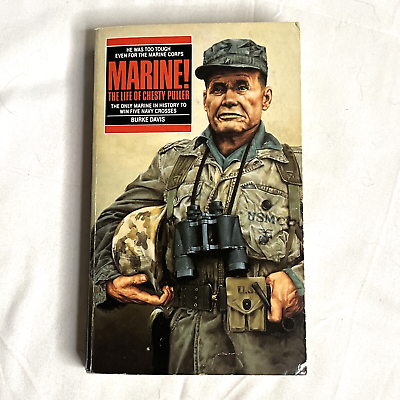 #ad Marine Paperback Life Of Chesty Puller By Burke Davis USMC Korea 1988 $11.99
