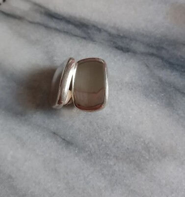 #ad Simple Sterling Silver Clip On Earrings High Shine Vintage Elegant Minimalistic $24.99