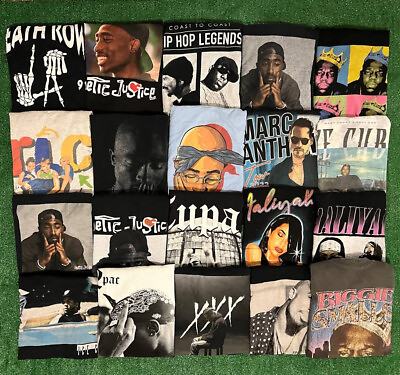 #ad Vintage Style Music Rap Hip Hop 2 PAC Ice Cube Reseller Lot Of 20 Mix SZS Retro $75.20