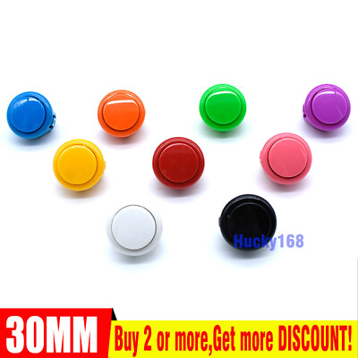 #ad Arcade Push Button Video Game DIY Replace for OBSF OBSC OBSN MAME DIY 30mm DIY $4.99