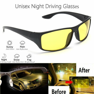 #ad Driving Glasses UV Protection Anti Glare Night Vision Goggles Safety Sunglasses C $5.87