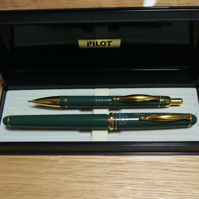 #ad Vintage Pilot Fountain Pen F Nib amp; Mechanical Pencil Set Limited From JAPAN $61.20