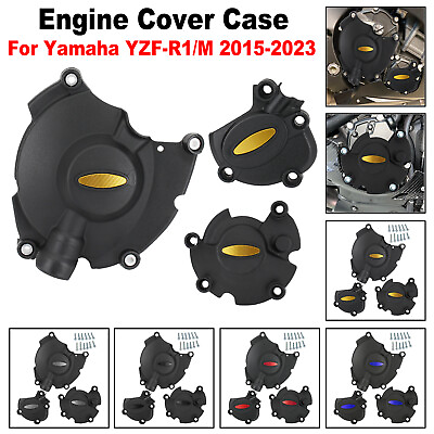#ad For Yamaha YZF R1 R1M Engine Cover Frame Slider Protector Cover Guard 2015 2023 $65.73