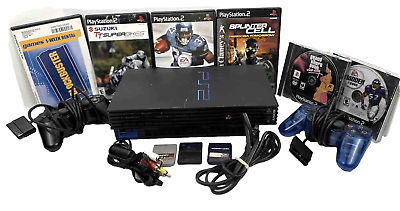 #ad Sony PlayStation 2 quot;Fatquot; SCPH 30001 w Controllers Cords 3 Memory Cards 8MB Games $139.88