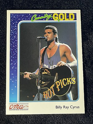 #ad 1992 CMA Country Gold Billy Ray Cyrus #1 Trading Card C262 $1.99