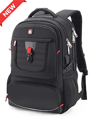 #ad 17 Inch Laptop Travel Backpack for MenWaterproofHeavy Duty Anti The.. $34.22