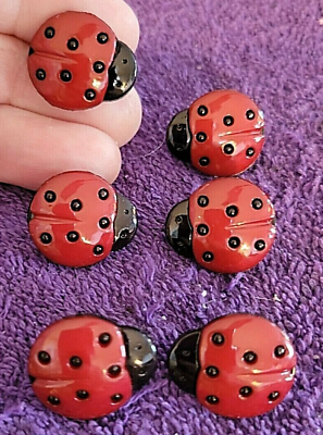 #ad Lady Bug Garden Favorite Thumb Tacks Push Pins 6pc Set Fun amp; Unique $4.99