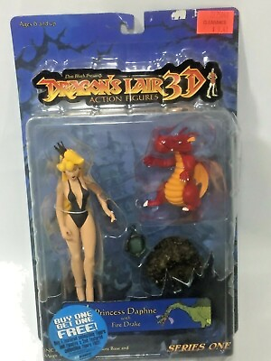 #ad New Princess Daphne With Fire Drake Dragons Lair 3D Action Figure Series One toy $68.99