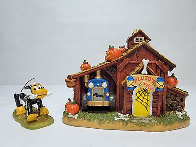 #ad Hawthorne Village Disney Pluto#x27;s Bone Yard Harvest Village Light Halloween House $119.97