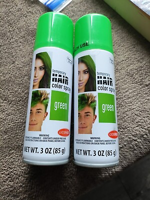 #ad 2 Cans Of Green Hair Coloring Spray $8.00