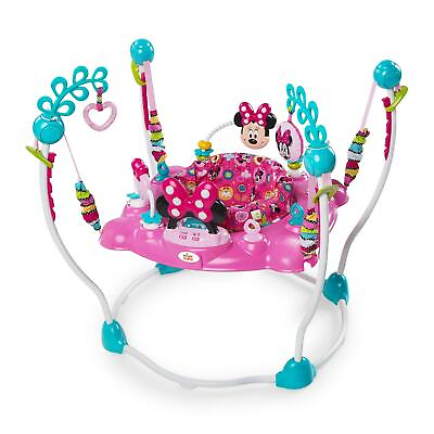 Baby Jumper Activity Center Bouncer Infant Toys Minnie Mouse Pink Lights Music $164.44