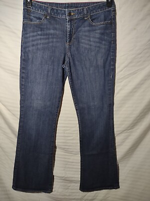 #ad Talbots Women#x27;s Signature Boot Leg Jeans Blue Size 12 Medium Wash Denim $16.00