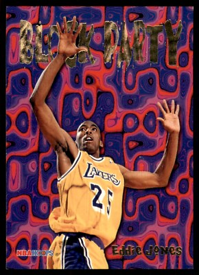 #ad 1995 96 Hoops Block Party Eddie Jones Los Angeles Lakers #15 $1.00