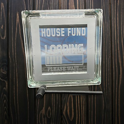 #ad Glass money bank House Fund Glass Piggy Bank Glass Box Money Save Bank $50.00