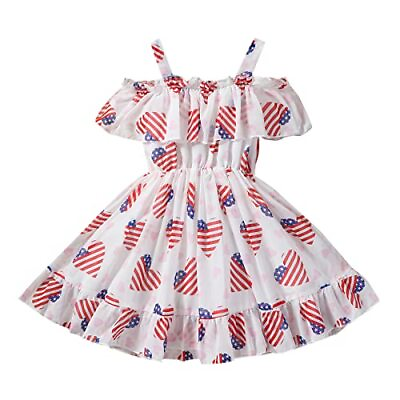 #ad Toddler Baby Girls Summer Dress Chiffon Princess Tutu 18 24 Months 4th heart $25.62