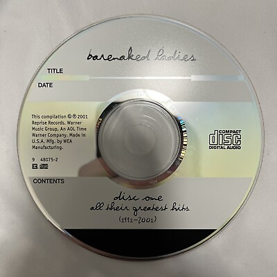 #ad DISC ONLY Barenaked Ladies Greatest Hits Disc One Audio CD $2.99