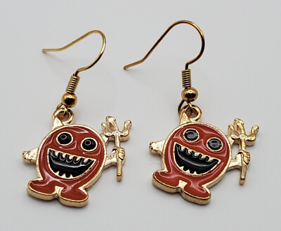 #ad Halloween Red Devil fishhook earrings $2.49