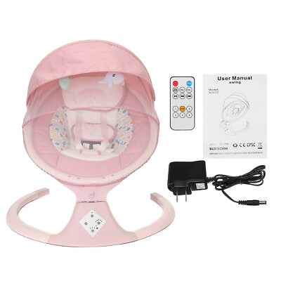 Electric Baby Swing Cradle bluetooth Music Remote Rocker Bouncer Infant Chair $90.99