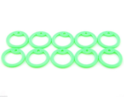 #ad Pack of 10 Lime Green Color Military Army ID Dog Tag Rubber Silicone Silencers $4.95