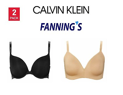 #ad Calvin Klein Ladies#x27; Women#x27;s Wirefree Tagless Bra 2 pack K53 $15.94