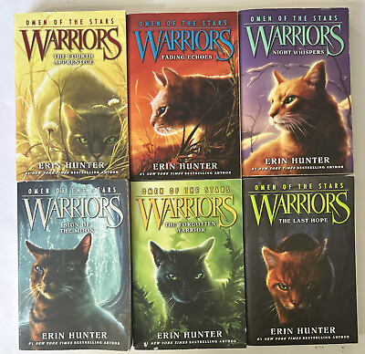 #ad Warrior Cats Omen Of The Stars Paperback Complete Set #1 6 Used FAST Shipping C $17.95