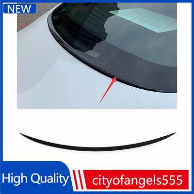 #ad For Tesla Model 3 2017 2023 Glossy Black Prevent Water Rear Boot Spoiler Wing $151.50