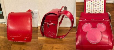 #ad Randoseru Japanese School Bag Kid#x27;s Backpack Minnie Disney RED #3 $79.00