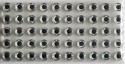 #ad 100pcs Silver 3d adhesive fish eyes 7mm Fly Tying $5.45