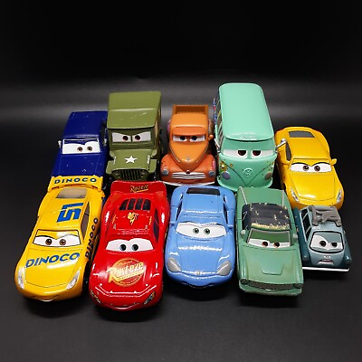 #ad Lot of 10 Disney Pixar Cars 1:64 Diecast Vehicle Toys $27.99