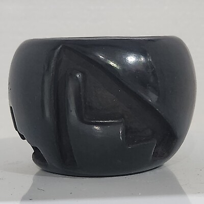 #ad Vtg Santa Clara pottery Pueblo Carved Blackware Bowl vase Fidel Tontita Naranjo $138.19