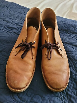 #ad Clarks Mens Desert Orange Brown Ankle Boots Size 11 11826 $28.00
